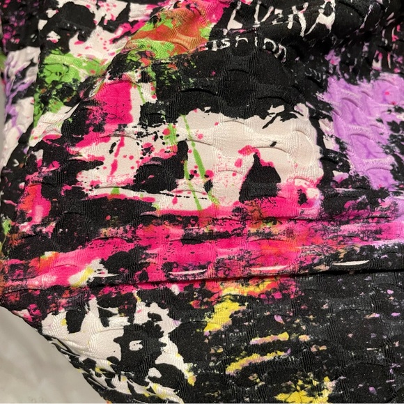 Y2K thick mesh grafitti hoodie top NYC - Picture 4 of 7